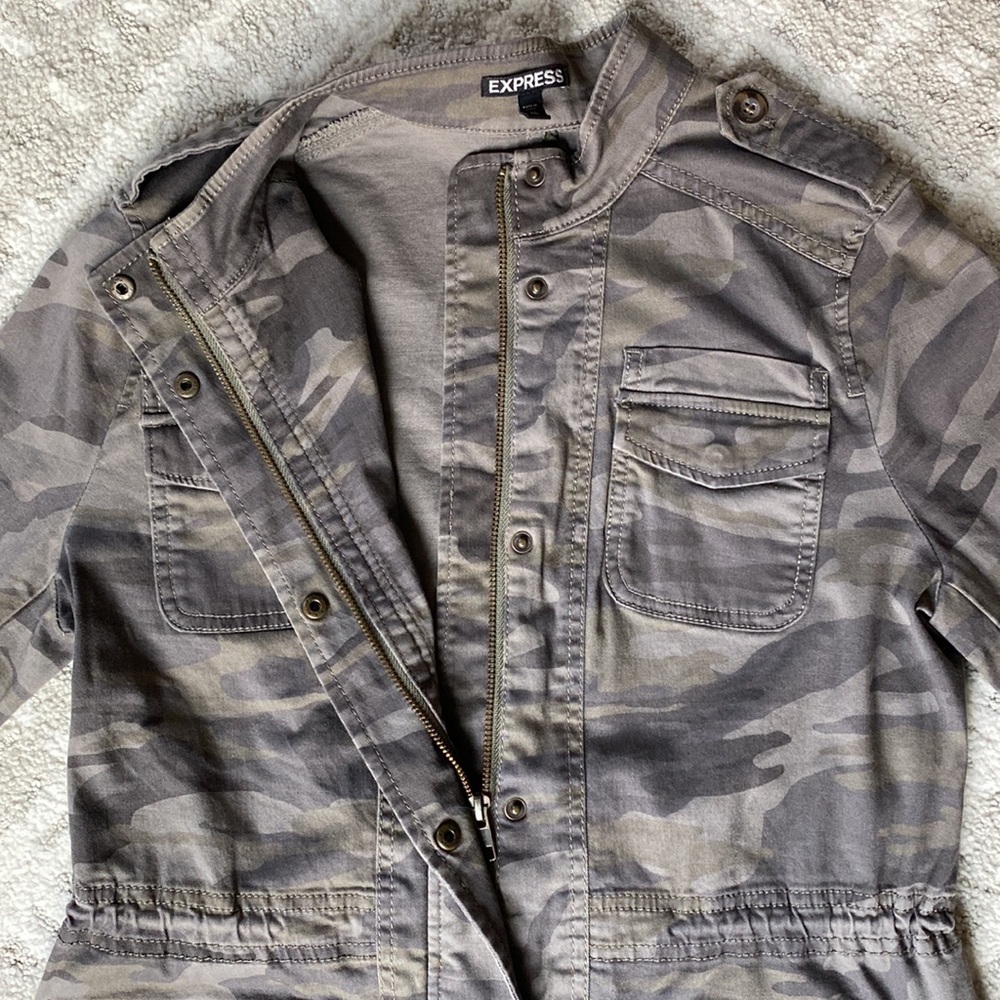•Express• Camo Army Military Utility Jacket - Picture 8 of 15